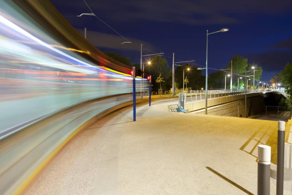 Reportage éclairage du tramway de Montpellier