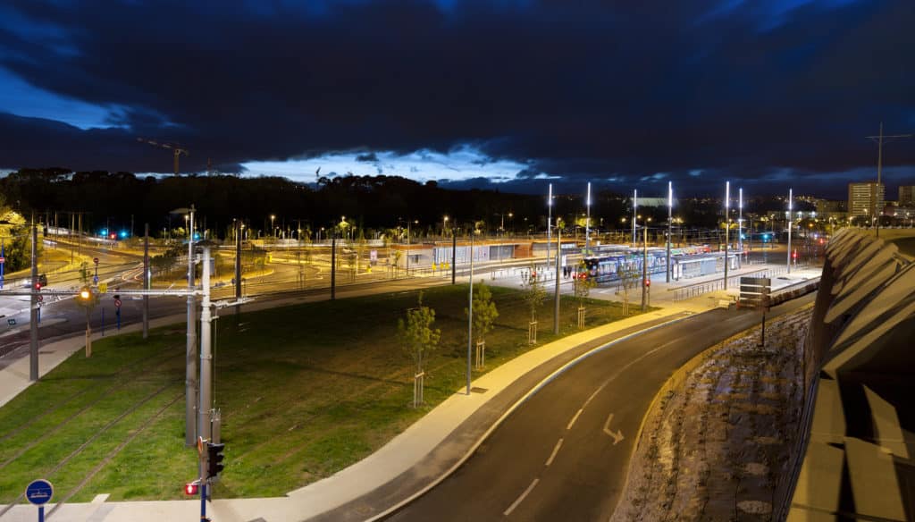 Reportage éclairage du tramway de Montpellier